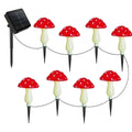 Solar Outdoor Lights, Cute Garden Mushroom Outdoor Decorative Pile String Lights, Solar Waterproof Outdoor Lights
