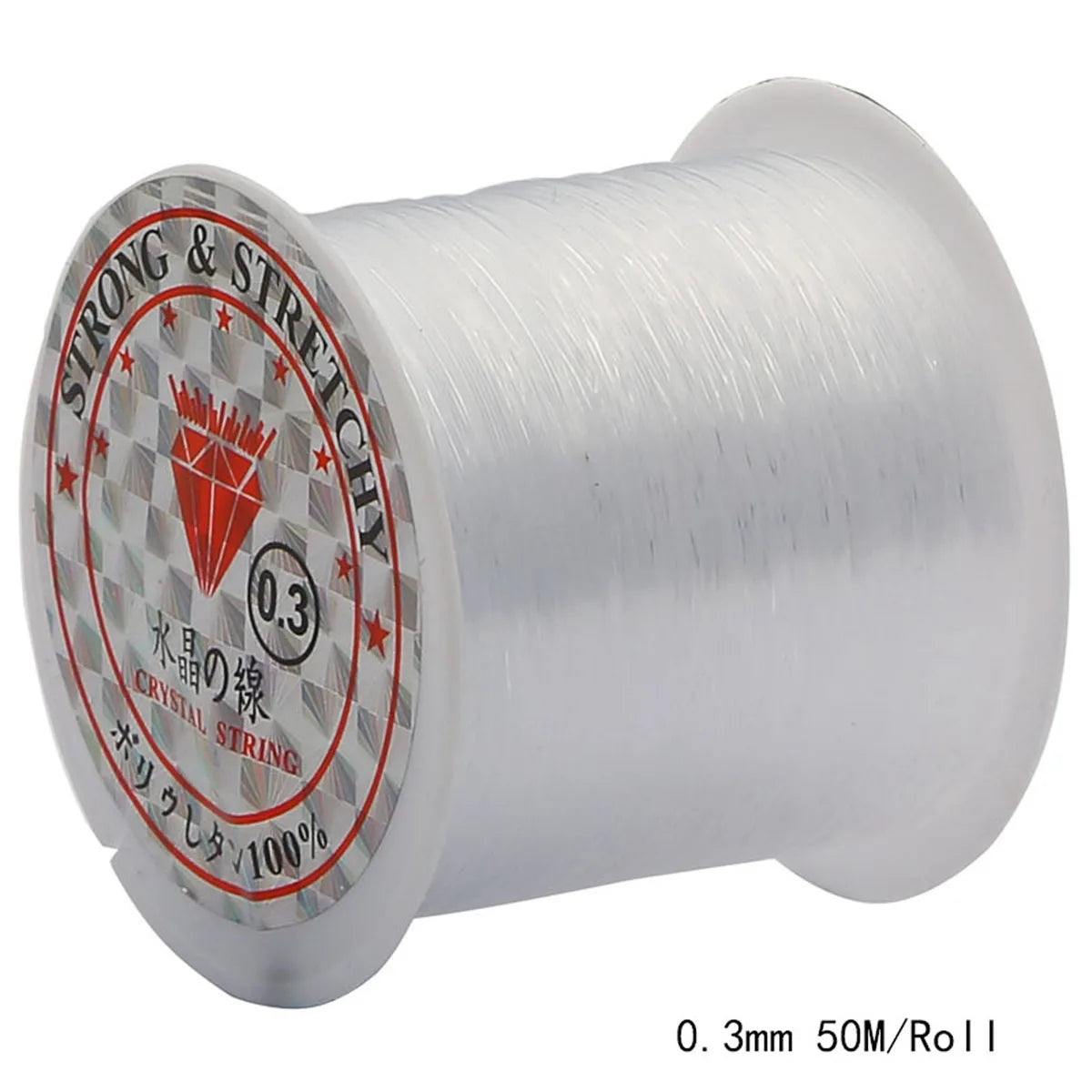 0.2-0.8mm Clear Nylon Beading Line Non Elastic Invisible Jewelry String for DIY Bracelet Necklace Jewelry Making 8-100m/Roll