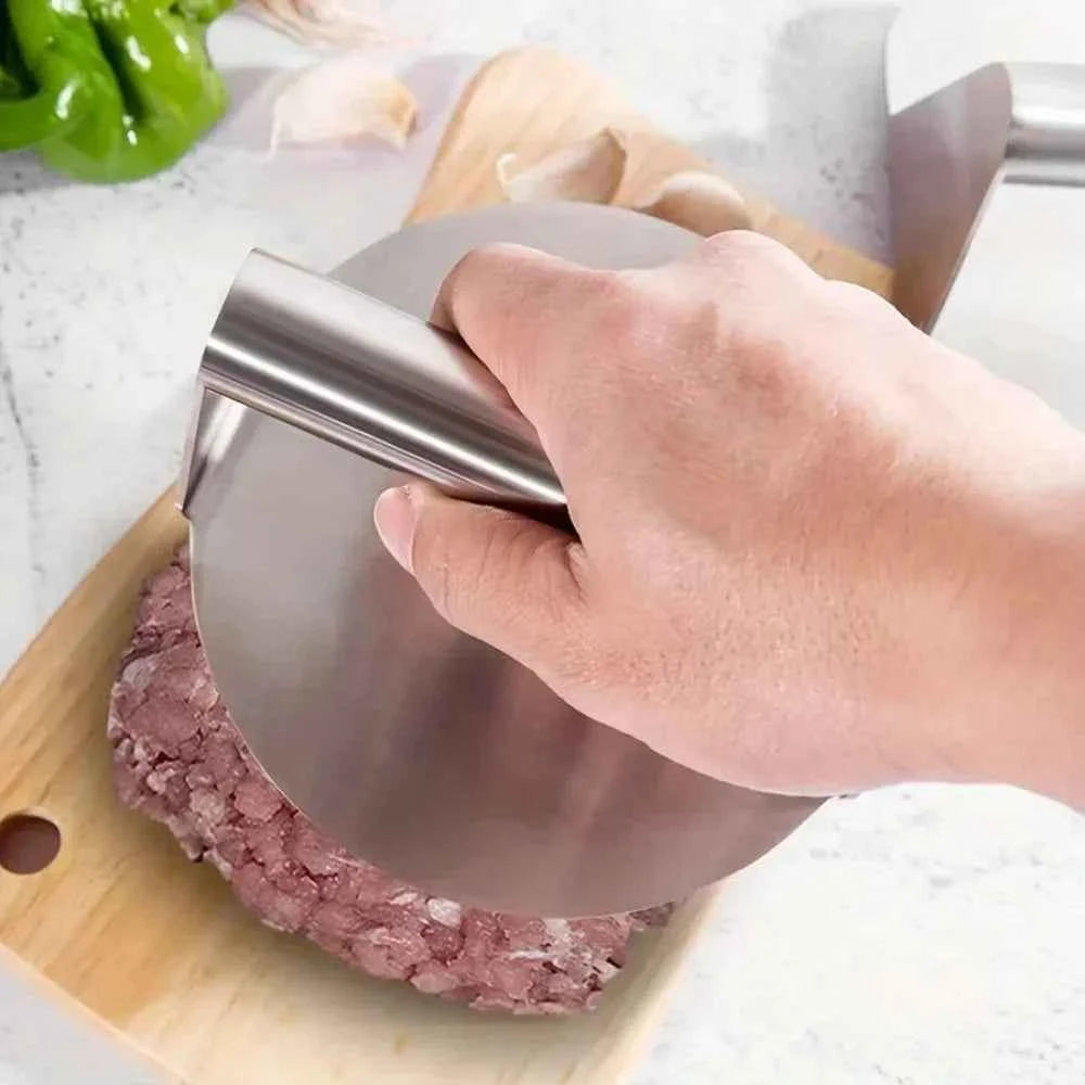 Heavy Duty Stainless Steel Smash Burger Press – BBQ Patty Smasher & Meat Press Tool