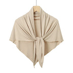 Solid Color Cotton Triangle Scarf Muslim Hijab Shawls Woman Soft Wraps Lady Fashion Causal Turban Islamic Jersey Headband