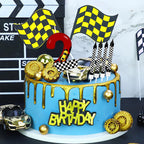 7pcs Red Racing Cars Themed Birthday for Cake Candles, Number 0 1 2 3 4 5 6 7 8 9 10 Candle Birthday Cake Topper
