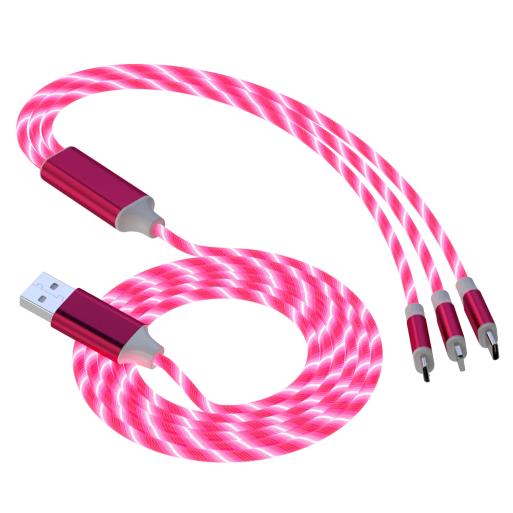 3 in 1 USB Cable for iPhone Fast Charger Charging Cable For Android phone type c xiaomi huawei Samsung Charger Wire For iPad