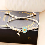 Simple Sunflower Bracelets for Women Handmade Braided Fashion Colorful Daisy Adjustable Bangle Friendship Good Luck Jewelry Gift