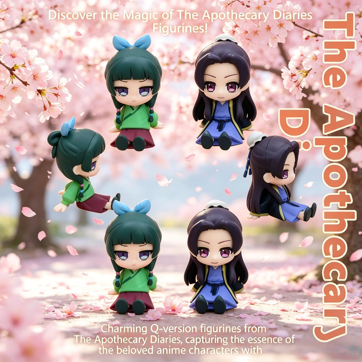 The Apothecary Diaries Maomao Jinshi Mini Figure Anime Sitting Kawaii Desktop Car Ornaments Model Gifts Toys