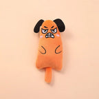 Cartoon cat and dog toy Bite resistant puppy plush doll Cat grinding teeth cleaning interactive toy