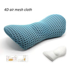 Ergonomic Memory Foam Lumbar Pillow for Back - Medium Soft Knit Fabric Cover, Removable, Ideal for Car Seat, Office Chair