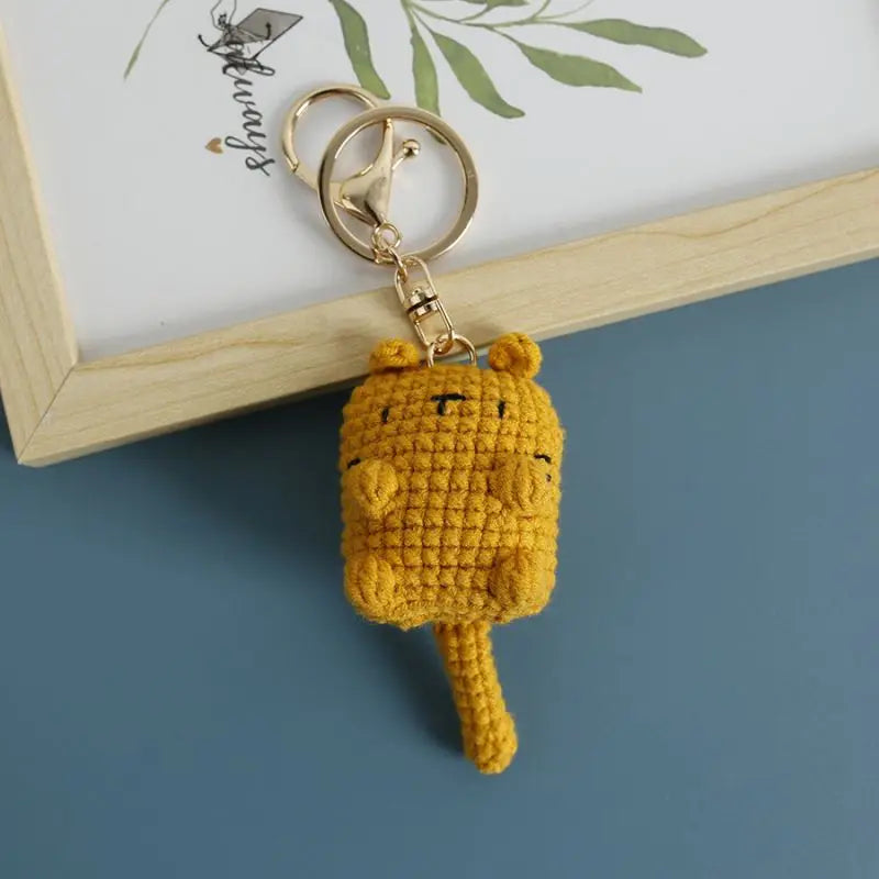 Small Cat Crochet Keychain Cute Kitten Bag Charm