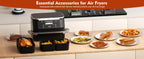 Hot Rectangle Air Fryer Silicone Liners for Ninja DZ071/AF500UK Air Fryer Basket Replacement Dishwasher Safe Air Fryer Liners
