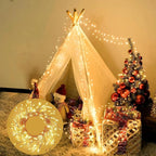 Solar LED Firecracker String Lights Outdoor Waterproof Garland Fairy Light for Wedding Party Garden Christmas Holiday Decoration