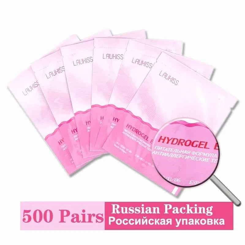 50/200/500 Eyelash Patches For Building Grafted Eyelash Pads Russian Packing Under Eyes Paper Stickers For Eyelash Extension