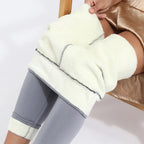 Women Thermal Leggings Winter Warm Sexy Elastic Translucent Pantyhose Female Fleece Thermal High Waist Slim Thicken Tight Pants