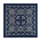 Navy Blue Cashew Hip Hop Cotton Square Bandana Scarf Riding Headband Paisley Gifts For Men Unisex
