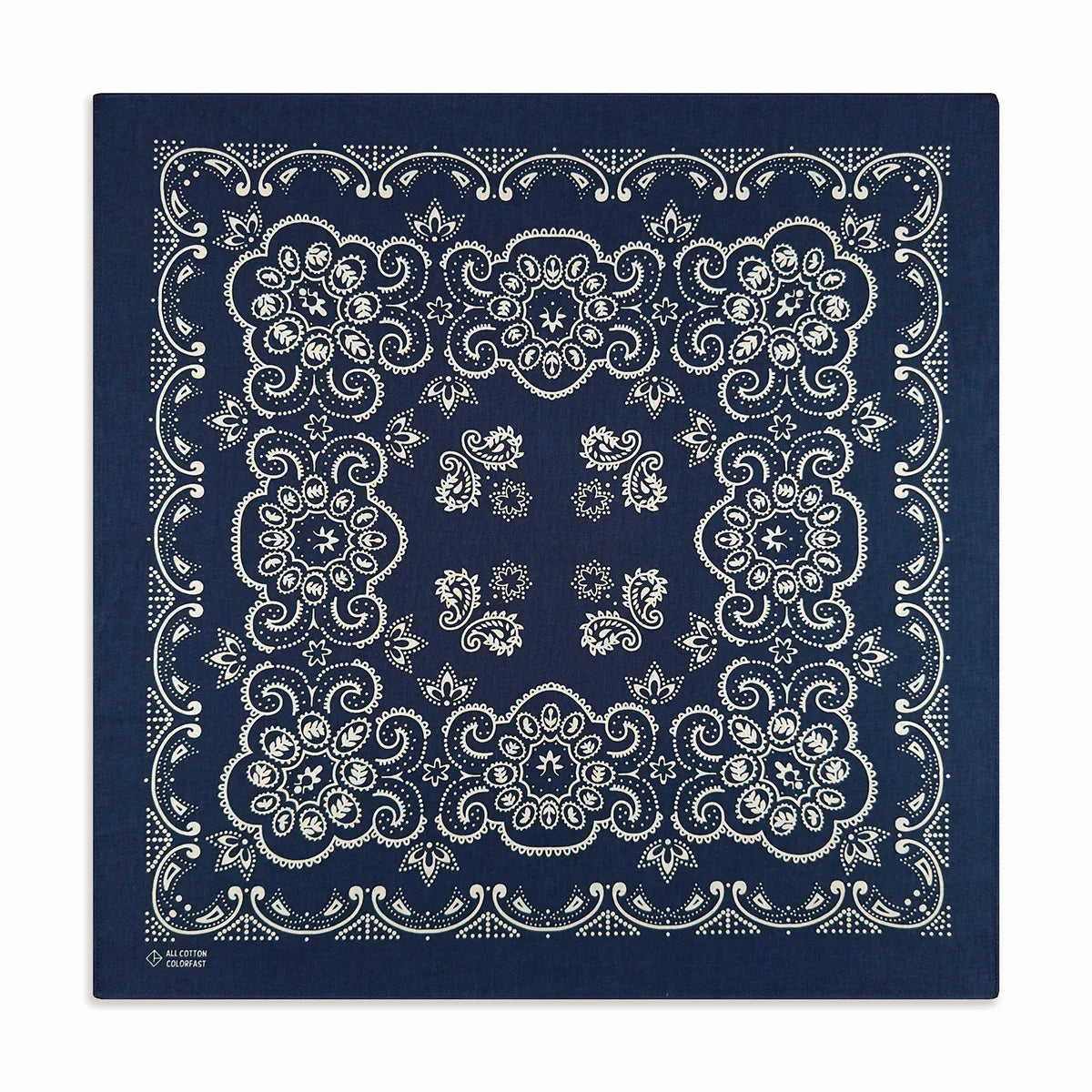 Navy Blue Cashew Hip Hop Cotton Square Bandana Scarf Riding Headband Paisley Gifts For Men Unisex