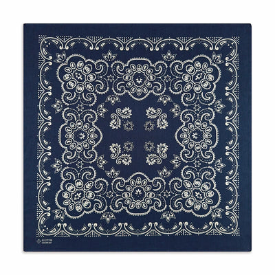 Navy Blue Cashew Hip Hop Cotton Square Bandana Scarf Riding Headband Paisley Gifts For Men Unisex