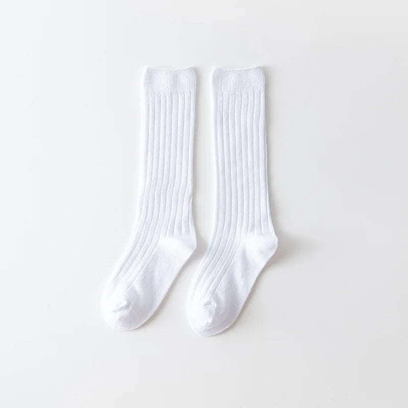 0-12Y Teenage Boys And Girls Cotton Socks Casual Ribbed Knee High Kids Long Tube Socks Baby Stocking Winter Children Sock School