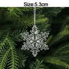5pcs Christmas Home Decorations Crystal Acrylic Ornaments Snowflake Elk Xmas Tree Hanging Pendants Navidad 2026 New Year Gift