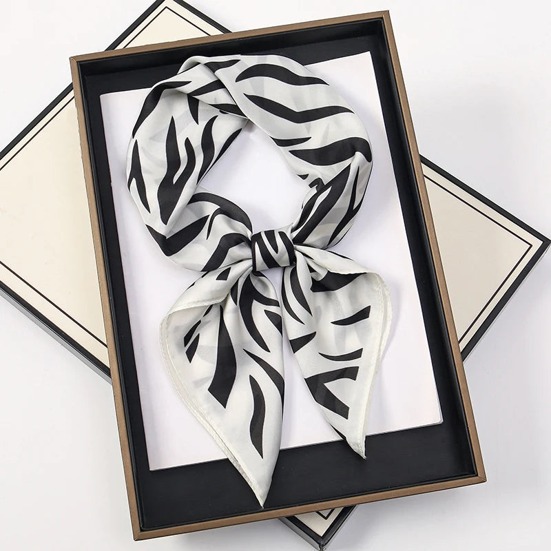 60Colors Luxury Scarf Women 70*70Cm Silk Feel Square Hair Wrapping Foulard Satin Shawl Big Size Head Bandana Hijab Handkerchief