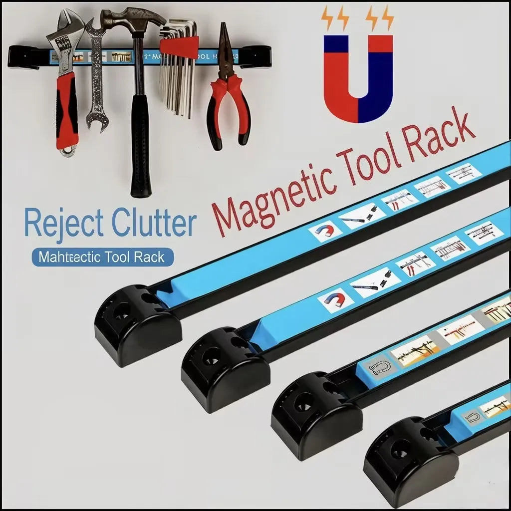 Magnetic Tool Holder Heavy Duty 8 12 18 24 inch Magnetic Tool Bar, Space Saving Metal Organizer Rack for Workshop Garage Home