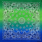 New Fashion Hip Hop 100% Cotton Bandana Square Scarf Gradient Color Paisley Headband Printed For Women/Men/Boys/Girls