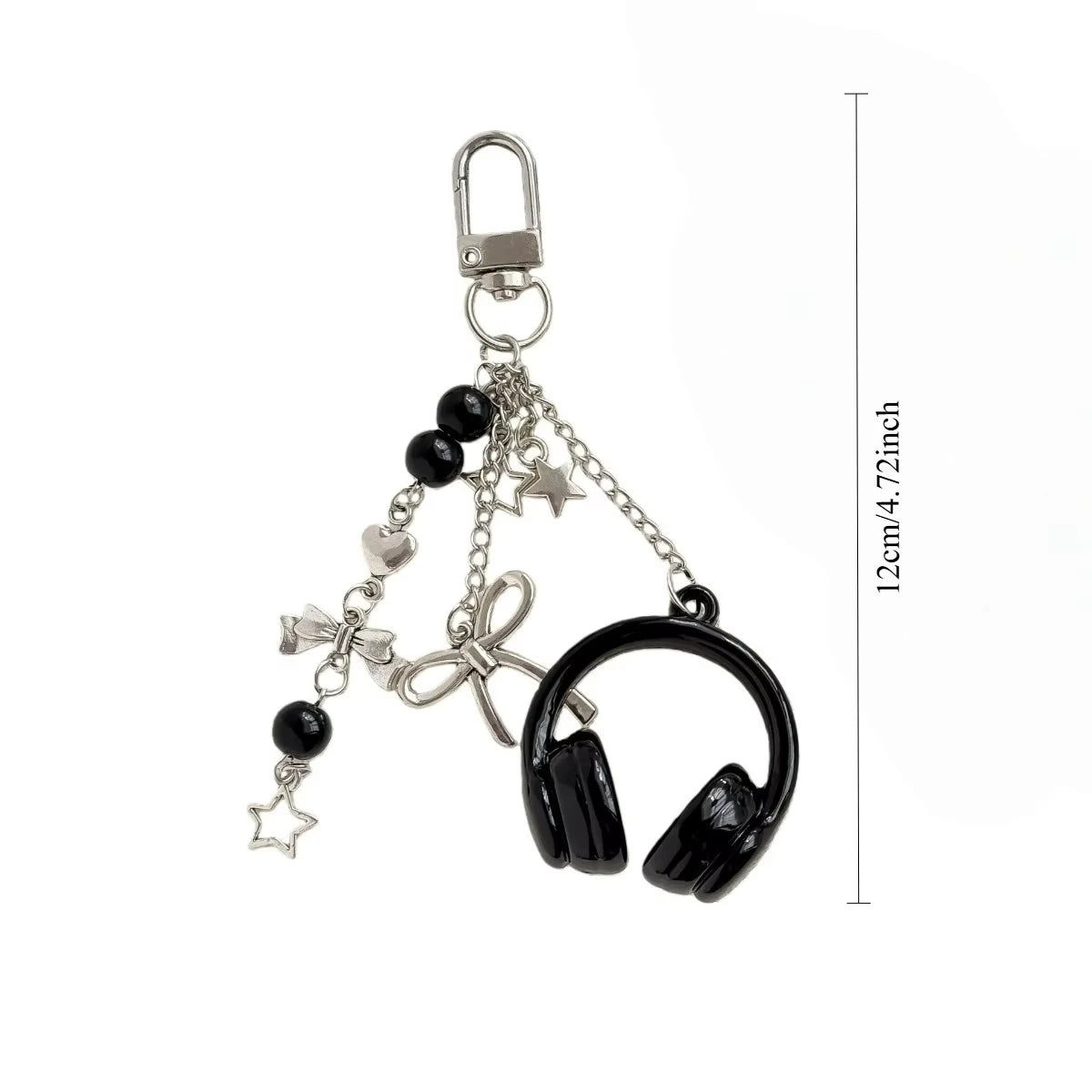 Premium Music Headphone Bag Charms Unisex Keychain Phone Strap Couple Gifts Backpack Pendant Accessory