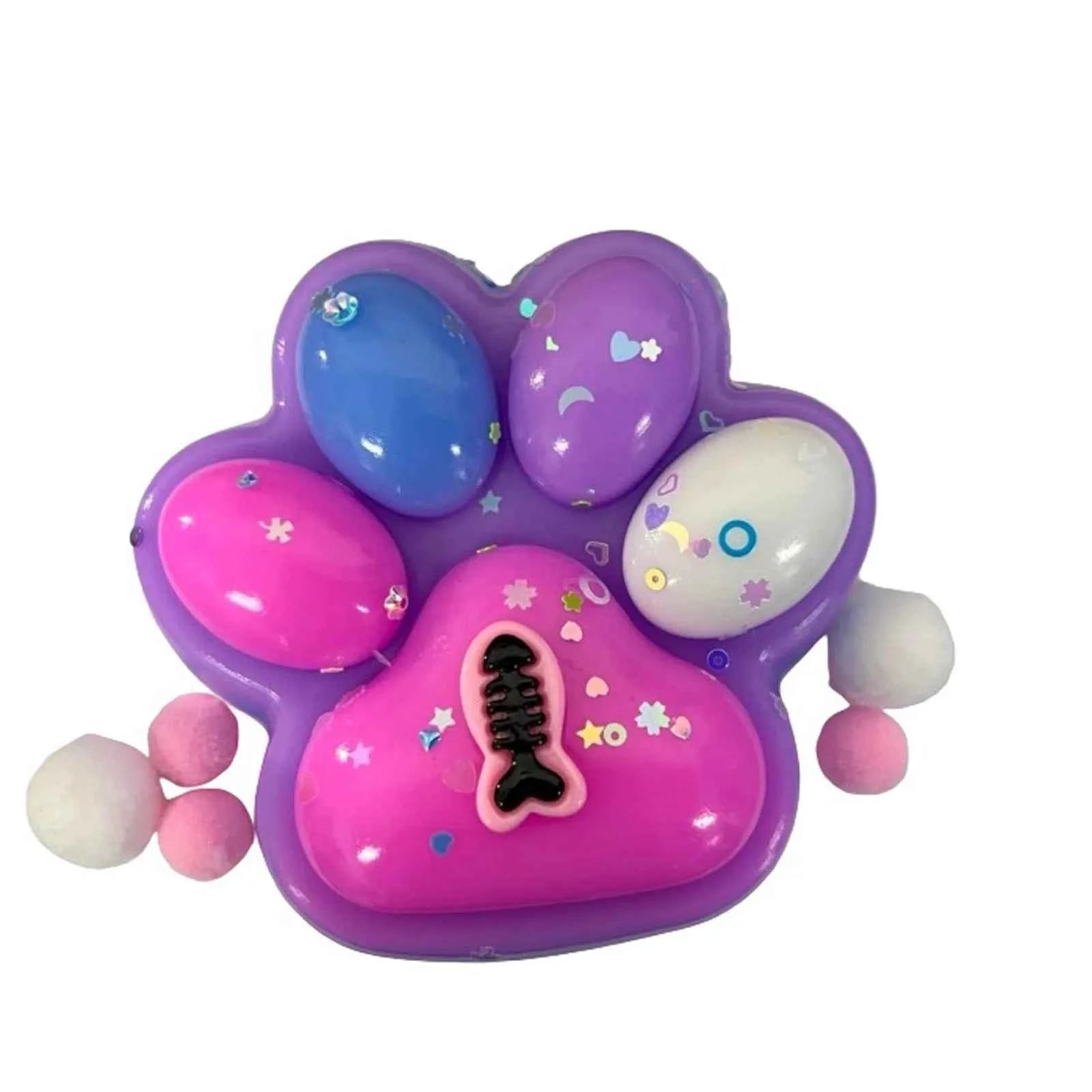 Children Mini Cat Claw Squishy Fidget Toys Soft Cute Cat Paw Slow Rebound Pinch Decompression Toy for Kids Adults Christmas Gift