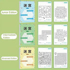 Maze Training Book, Used to Improve Concentration, a Puzzle Game Designed to Enhance Students' Thinking and Attention, an Intellectual Development Toy, a Fun Holiday Gift, a Maze Game Book.