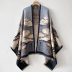 Luxury Warm Poncho Cashmere Winter Women Scarf Floral Jacquard Shawl Wraps Female Thick Pashmina Blanket Bufanda Travel Echarpe