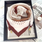 Luxury Magnetic Buckle Silk Scarf Women Print Square Scarf For Autumn Winter Warmth And Cold Resistance Fashionabl Scarves