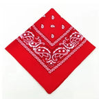 1-4Pcs Fashion Hip Hop Cotton Bandana Square Scarf 54cm*54cm Black Red Paisley Headband Printed For Women/Men/Boys/Girls