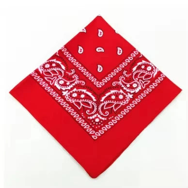 1-4Pcs Fashion Hip Hop Cotton Bandana Square Scarf 54cm*54cm Black Red Paisley Headband Printed For Women/Men/Boys/Girls