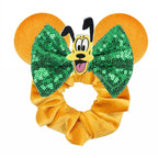 Cute Mouse Ears Velvet Scrunchies Hairband Women Elastic Ponytail Holder Girls Sequin Bow 2023 Kids Party DIY Hair Accessories