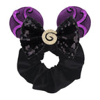 Cute Mouse Ears Velvet Scrunchies Hairband Women Elastic Ponytail Holder Girls Sequin Bow 2023 Kids Party DIY Hair Accessories