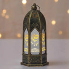 Muslim Ramadan Decor Lantern Ornament EID Mubarak Moon LED Candle Lamp Eid Al Adha Gift Gurbang Ramadan Decoration for Home