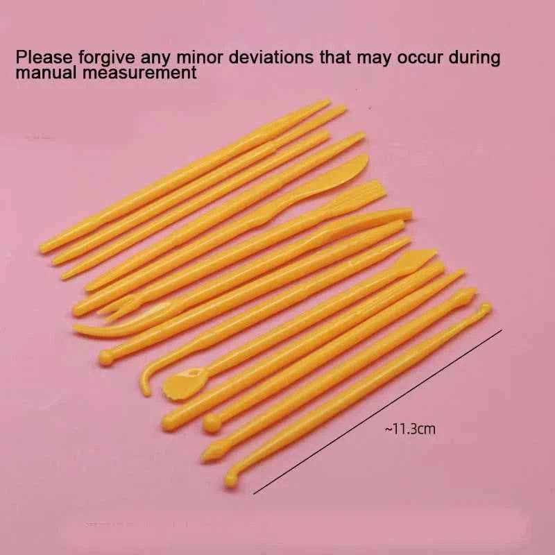 14Pcs/Set Plastic Clay Sculpting Set Wax Carving Pottery Tools Carving Sculpture Shaper Polymer Modeling Clay Tools