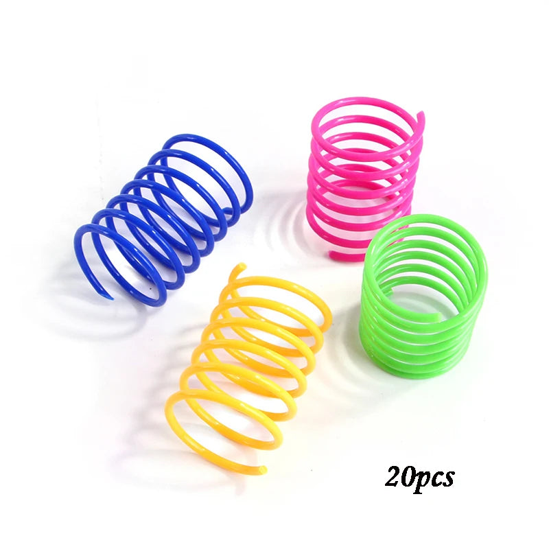 Kitten Cat Toys Wide Durable Heavy Gauge Cat Spring Toy Colorful Springs Cat Pet Toy Coil Spiral Springs 4/8/16/20pcs - WTN Essentials 
