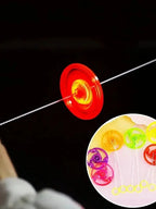6 Pcs Fun Hand Pulled LED Light Up Flywheel Toys Children's Day Party Birthday Guest Gift Pinata Filler Kindergarten Gift Prize