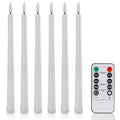 Pack of 12/24Pc LED Flameless Flickering Taper Candles with Remote Battery Operated Tea Lights Home Wedding Decor Candlesticks