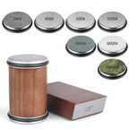 Rolling Knife Sharpener Kit – Magnetic Diamond Sharpening Stone with 15° & 20° Angle Guide