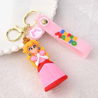 Super Mario Bros Action Figure keychain Cute Cartoon Character Toy Doll Model Decoration Kid Birthday Gift