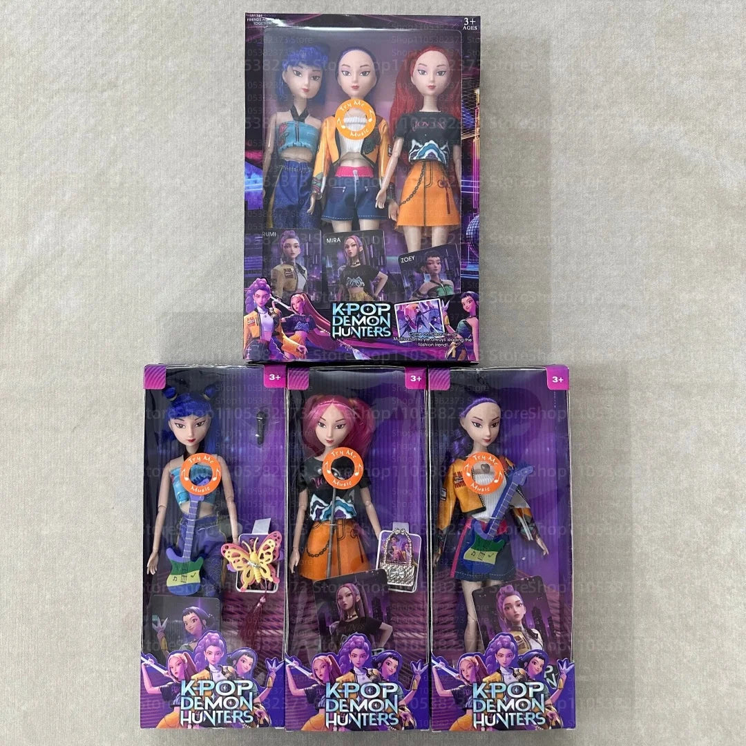 Kpop Anime Vinyl Doll Set – Rumi Mira Zoey Articulated Toy