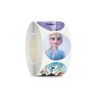 500PCS Disney Frozen Elsa Princess Stickers Anime Seal Label Decoration Cartoon Children's Party Candy Sticker Roll Sticker Gift