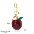 Fashion Apple Keychain Cute Crystal Red Apple Pendant Keyring For Backpack Decoration Exquisite Accessories Gifts