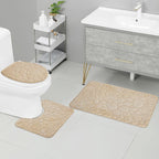 3-Piece Solid Color Bathroom Mat Set – Water-Absorbing & Non-Slip