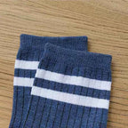 5 Pair Men's New Striped Casual Breathable Socks High Quality Harajuku Retro Socks Men's Cotton Socks 2030