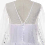 Girls Elsa Frozen Snow Queen Mesh Princess Dress Costume