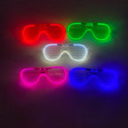 New Cool Wireless Glowing LED Light Up Glasses For Rave Festival Party Luminous Neon Mosaic Sunglasses Club Disco Eye Glasses