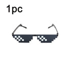 Mosaic Sunglasses Cool Party Vintage Shades Eyewear For Men Pixelated Sunglasses Funny Women Glasses