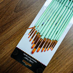 12/24/48pcs Paint Brushes Set Professional Paint Brush Round Pointed Tip Nylon Acrylic Brush For Acrylic Watercolor Oil Painting