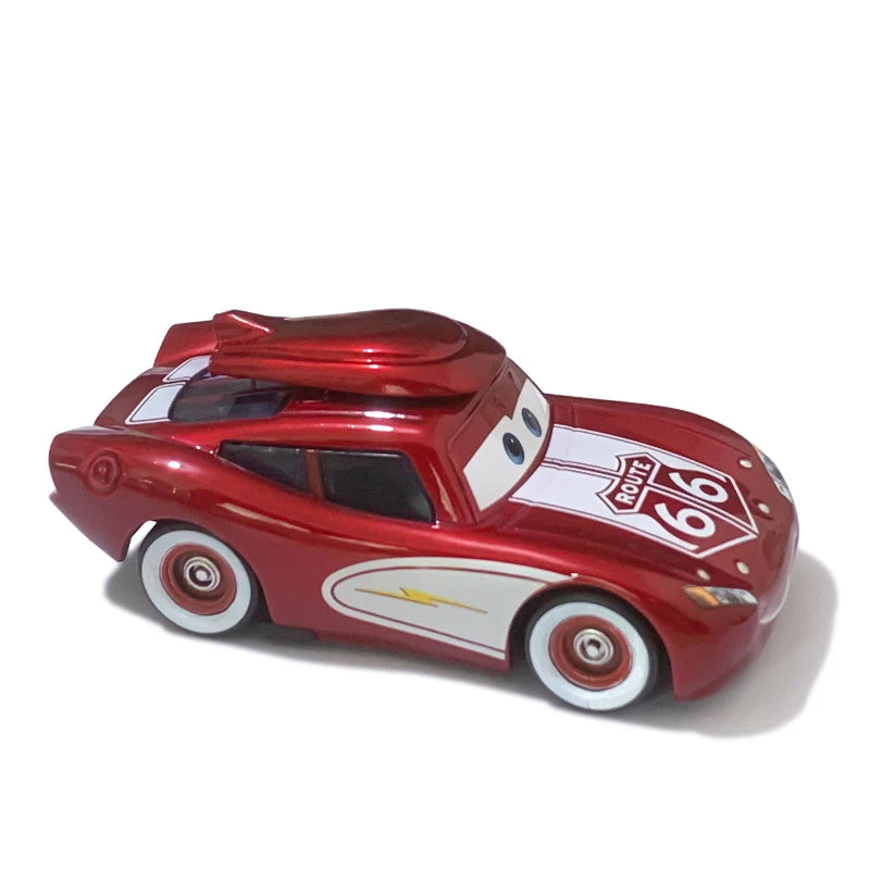Disney Pixar Cars Piston Cup Racer Lightning McQueen Plated Version Magenta Color Alloy Diecast Model Toy Cars Children's Gift