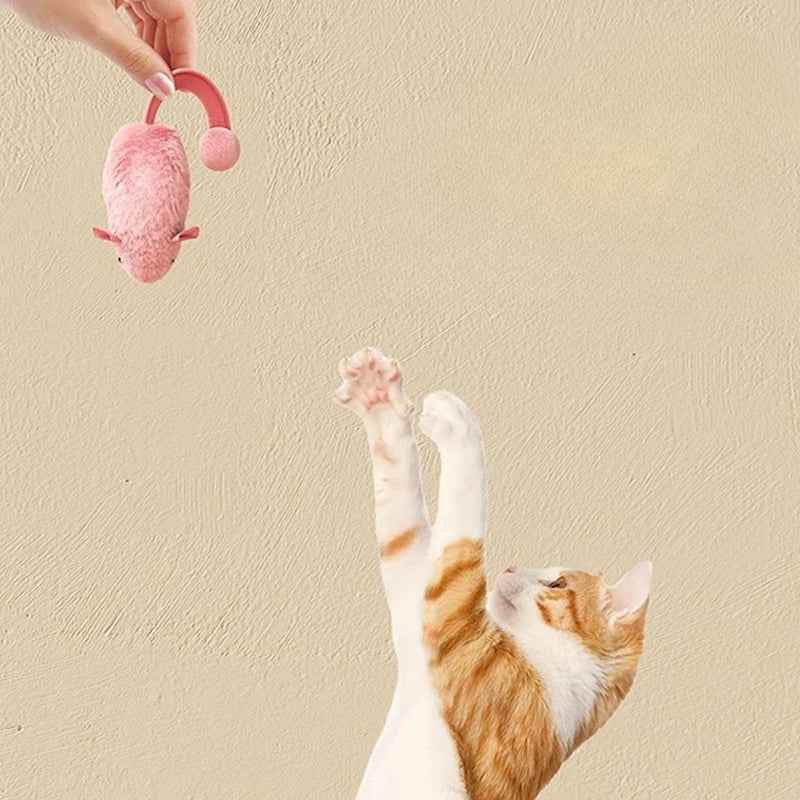Interactive Luminous Plush Mouse Cat Toy for Indoor Hunting Play